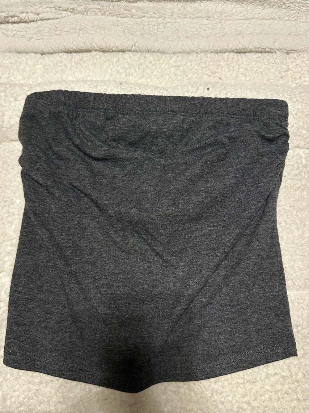Charcoal stretch strapless cotton top